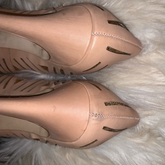 BCBGeneration Nude Metallic Platform Pumps - Picture 4 of 8